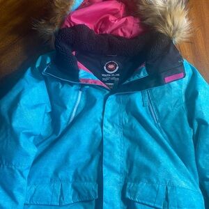 686 Girls Large Ski / Boarding Teal Jacket
